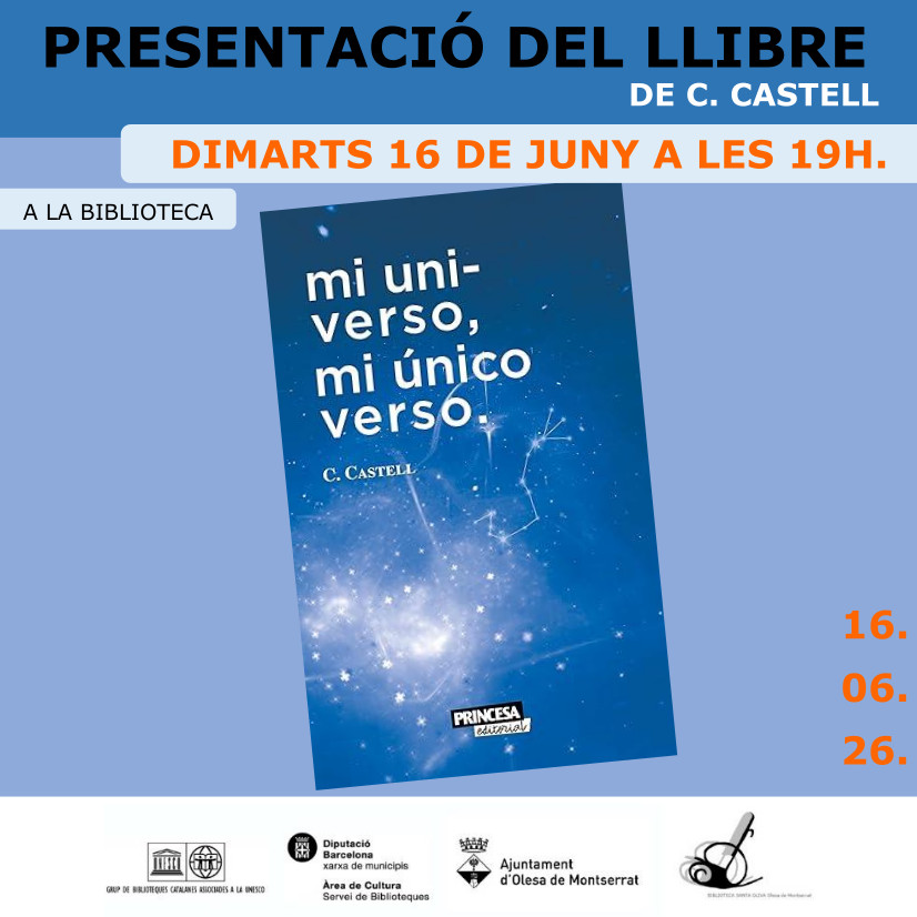Presentació del llibre "Mi universo, mi único verso"