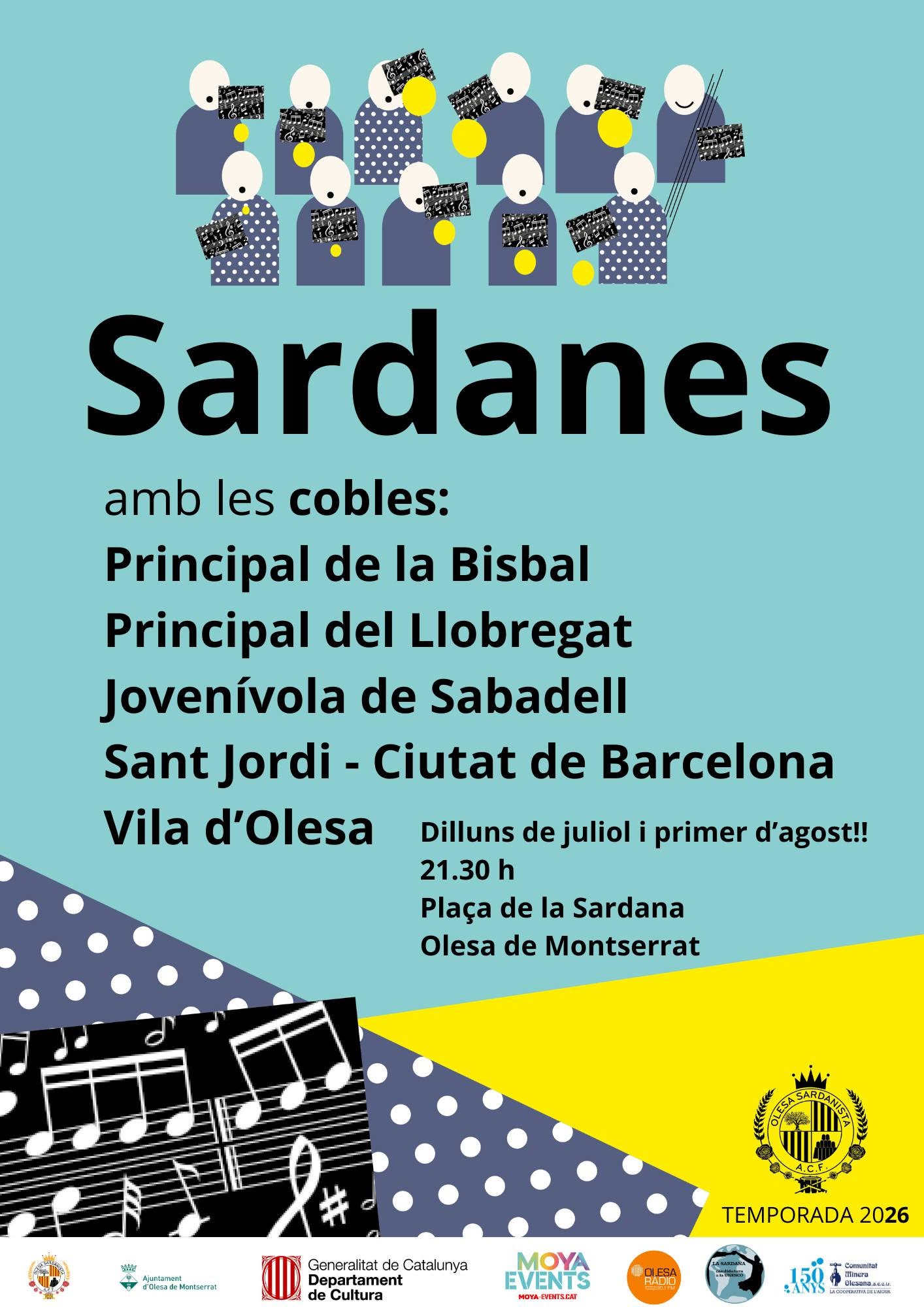 Cartell de les sardanes del mes de juliol 2026