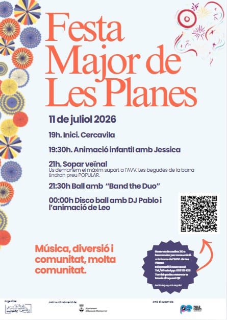 Cartell Festa Major de Les Planes 2026