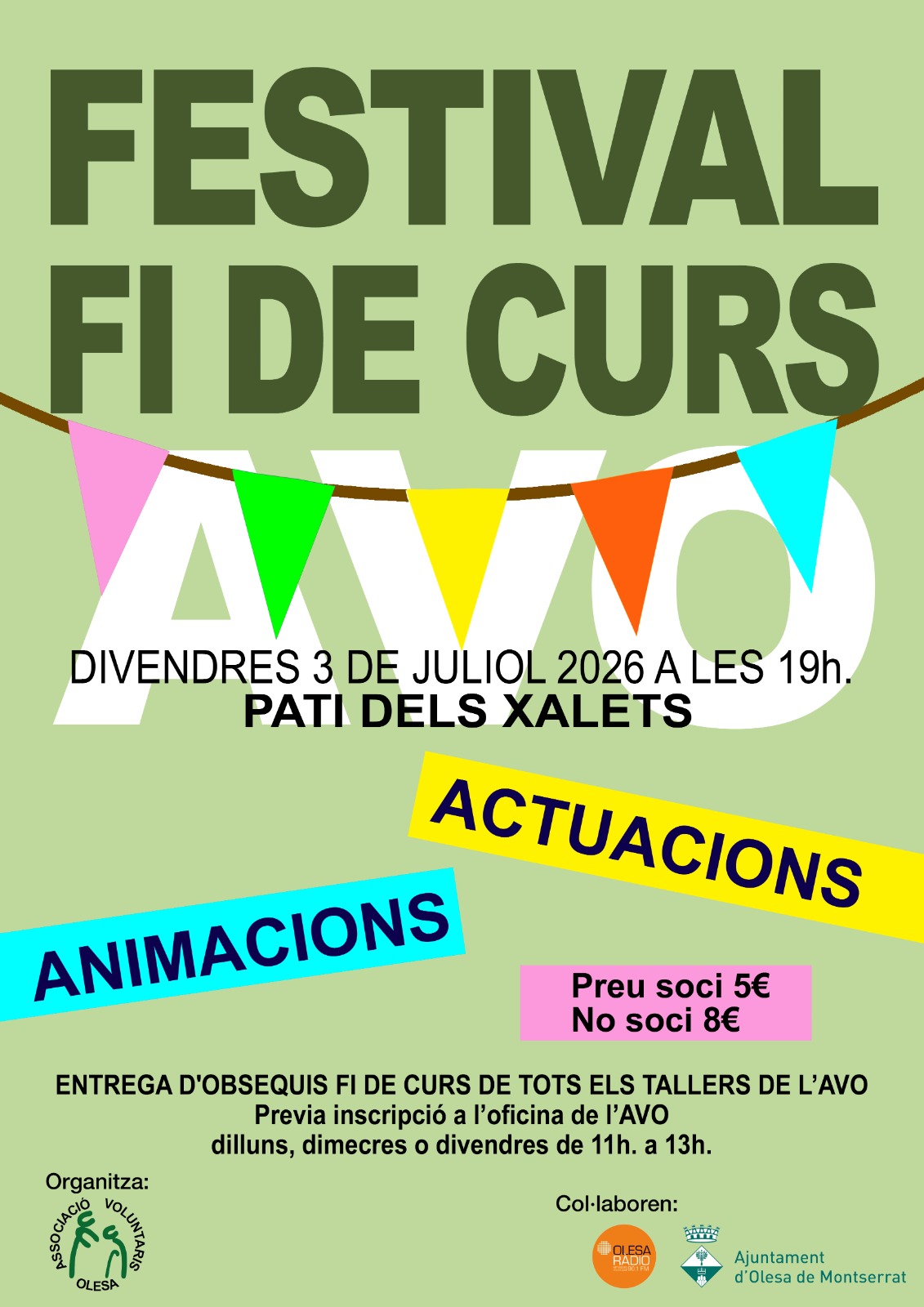 Cartell festival fi de curs de l'AVO
