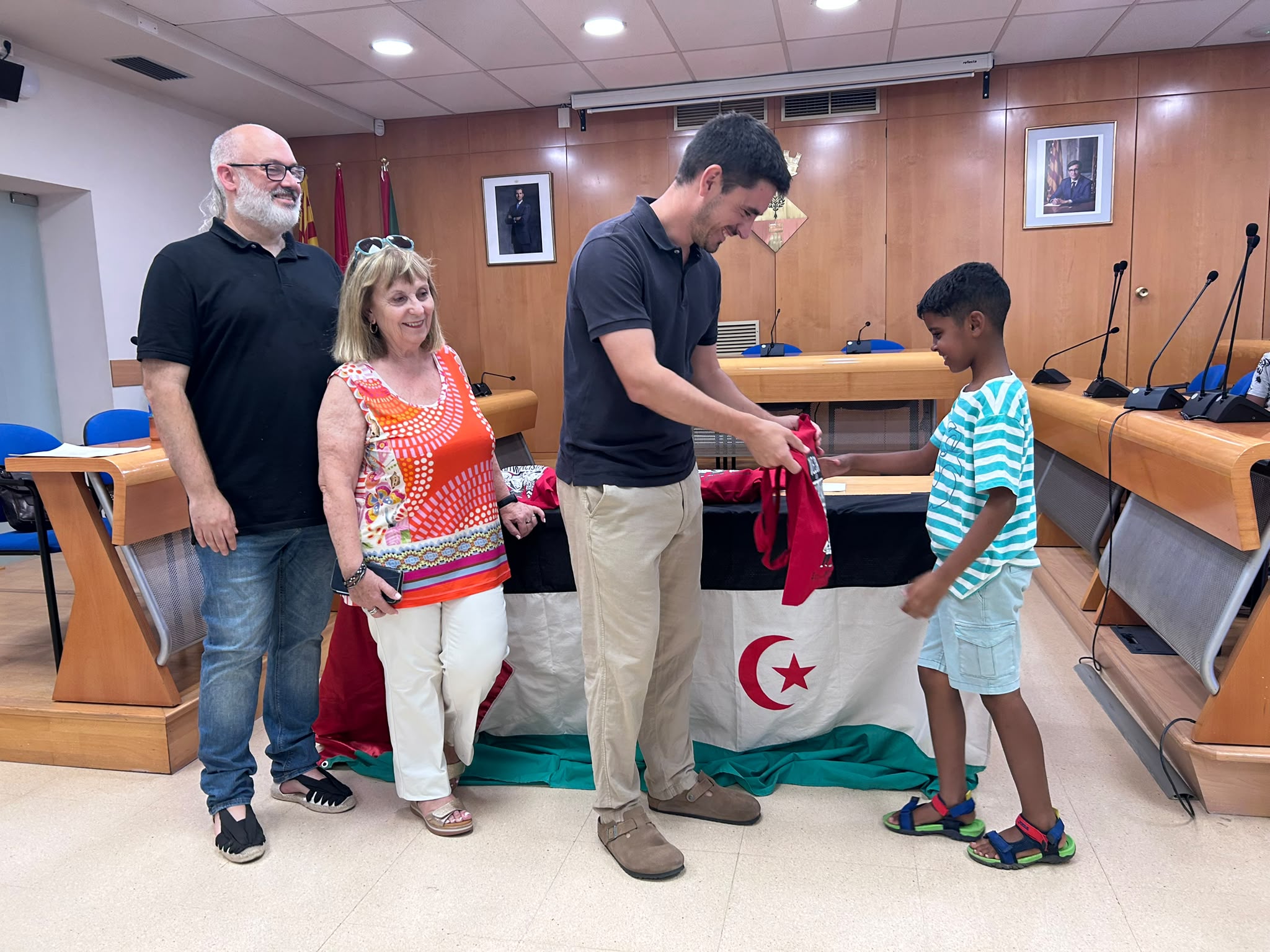 Rebuda dels infants sahrauís a Olesa de Montserrat. 