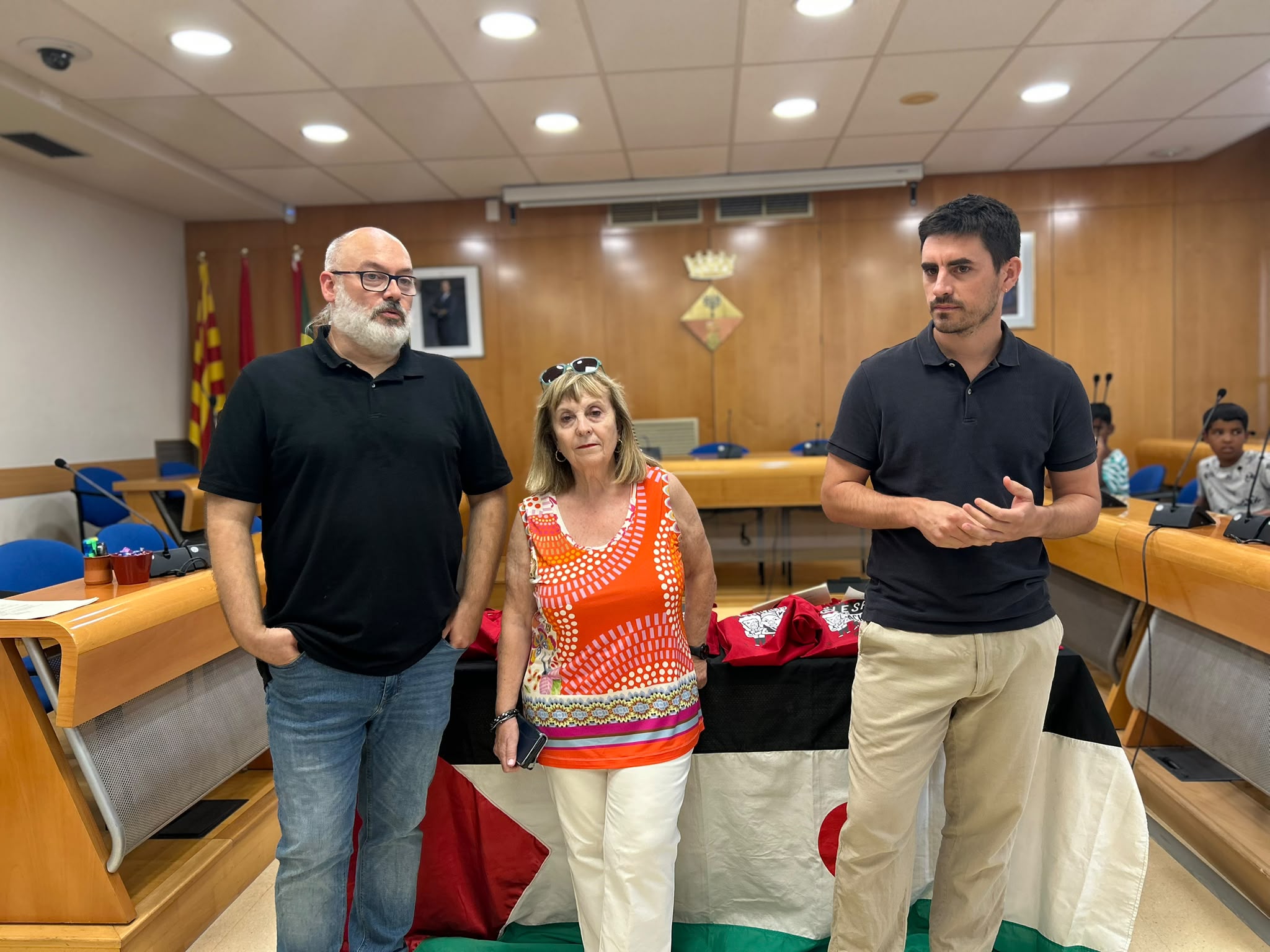 Rebuda dels infants sahrauís a Olesa de Montserrat. 