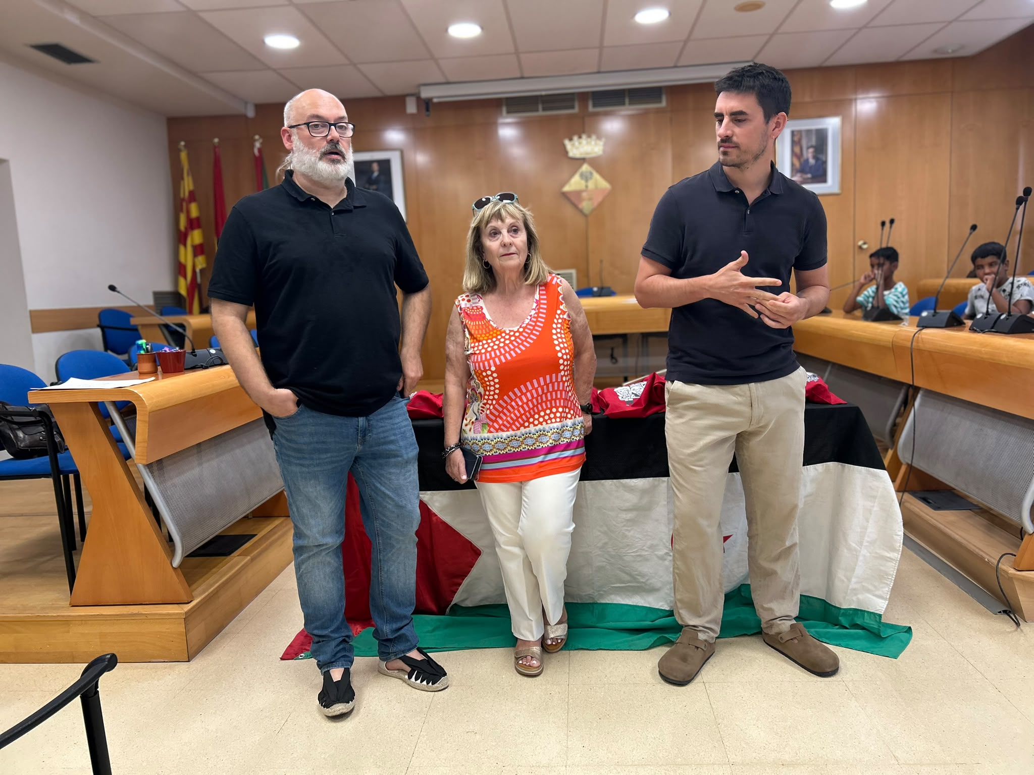 Rebuda dels infants sahrauís a Olesa de Montserrat. 