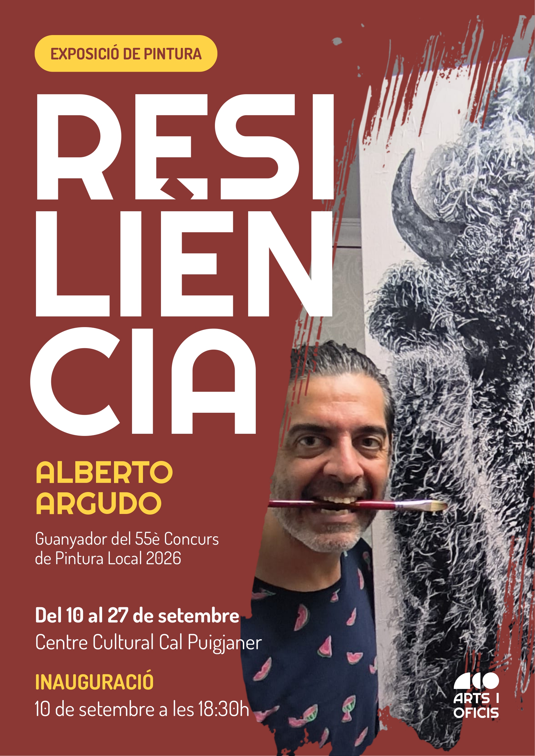 Cartell de l'exposició Resiliència d'Alberto Argudo