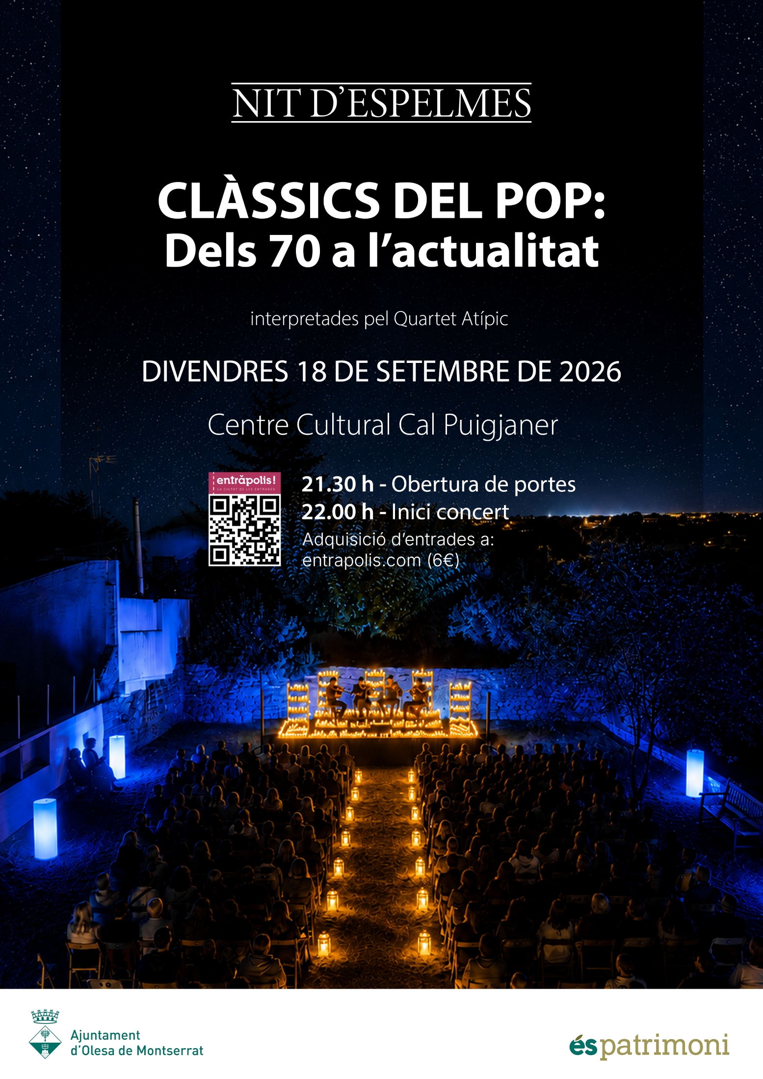 Cartell de la Nit d'Espelmes 2026 al Centre Cultural Cal Puigjaner