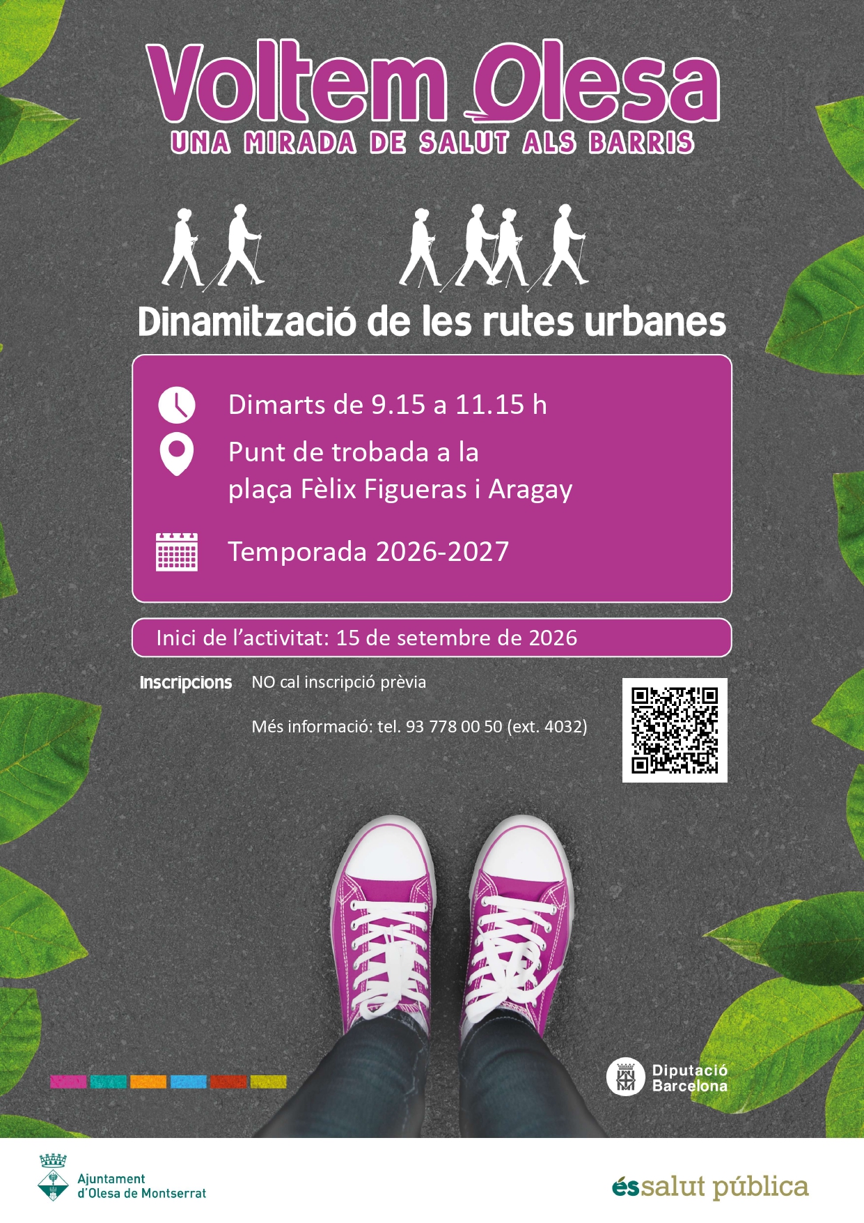 Cartell de les sortides per l'entorn urbà Voltem Olesa, per la temporada 2026-2027