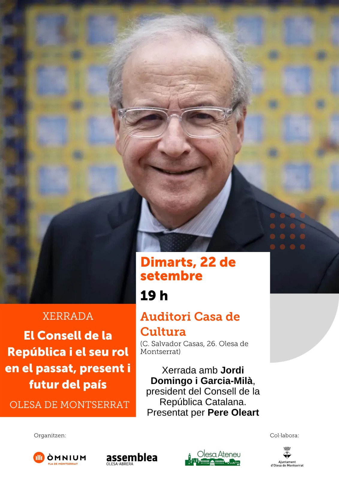 Cartell xerrada del Consell de la República
