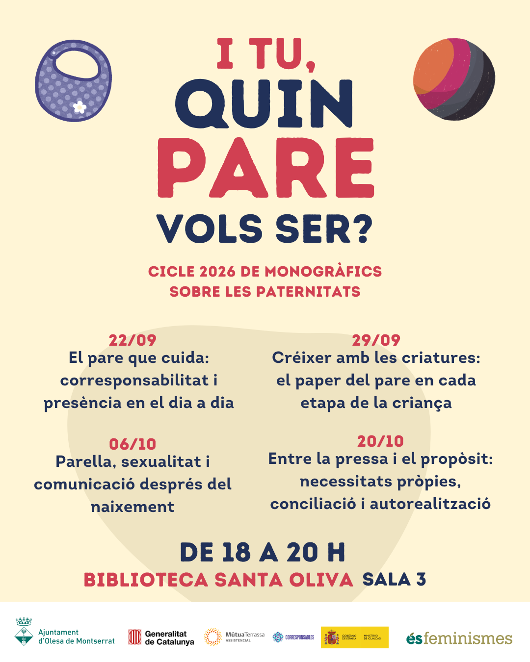 Cartell del monogràfic sobre paternitats 2026