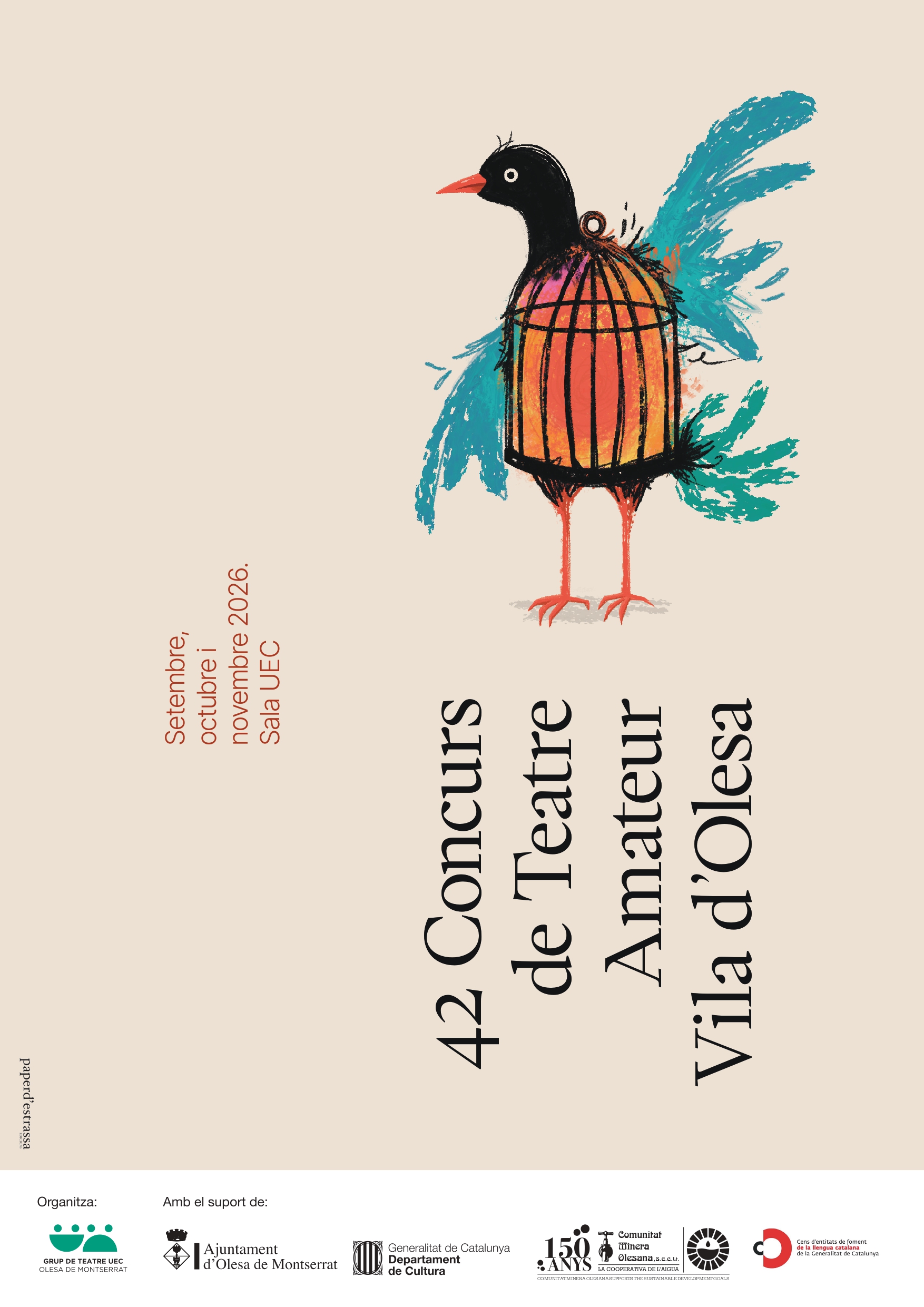 Cartell del 42è Concurs de Teatre Amateur Vila d'Olesa