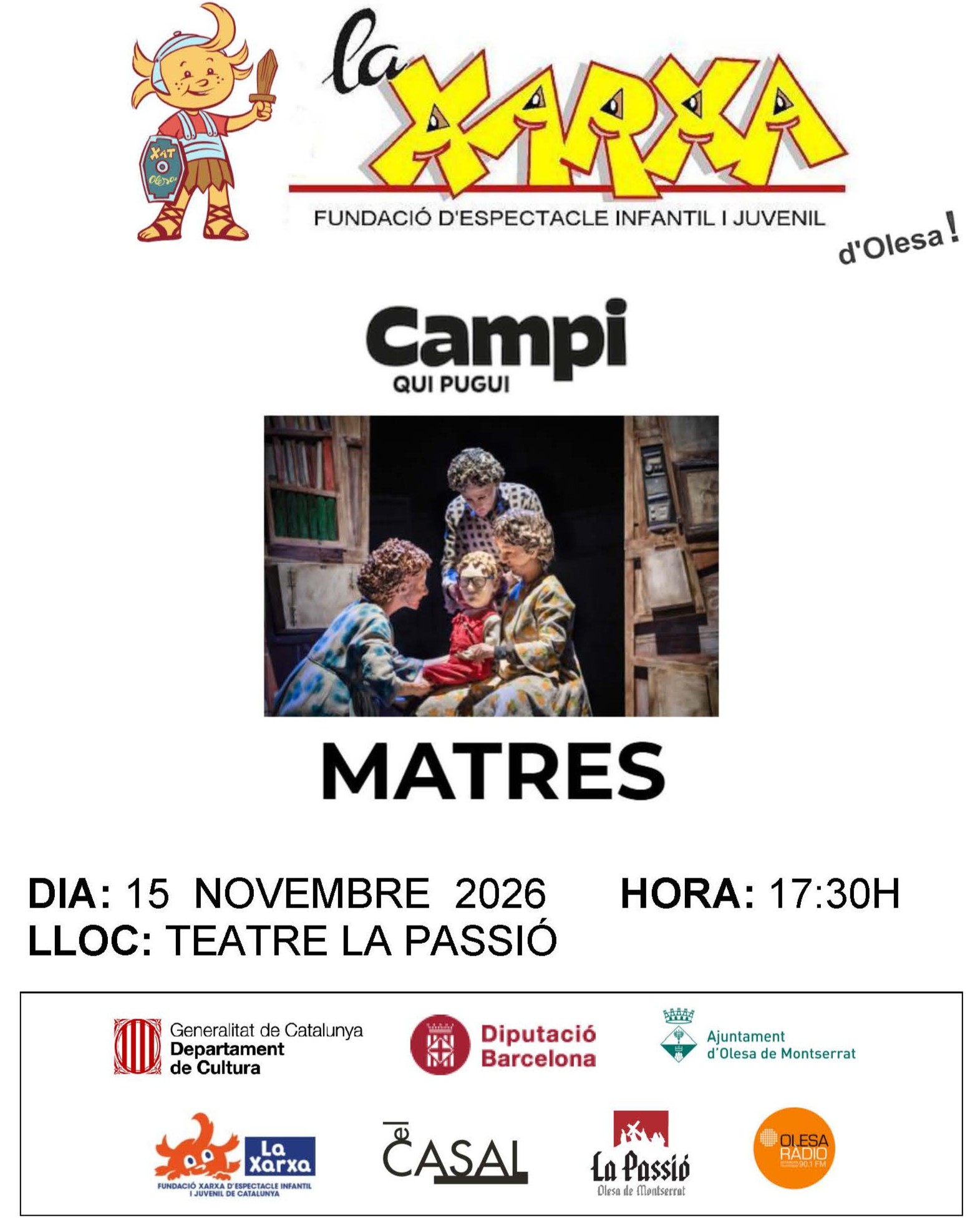 Cartell de l'espectacle infantil de la Xarxa, "Matres"