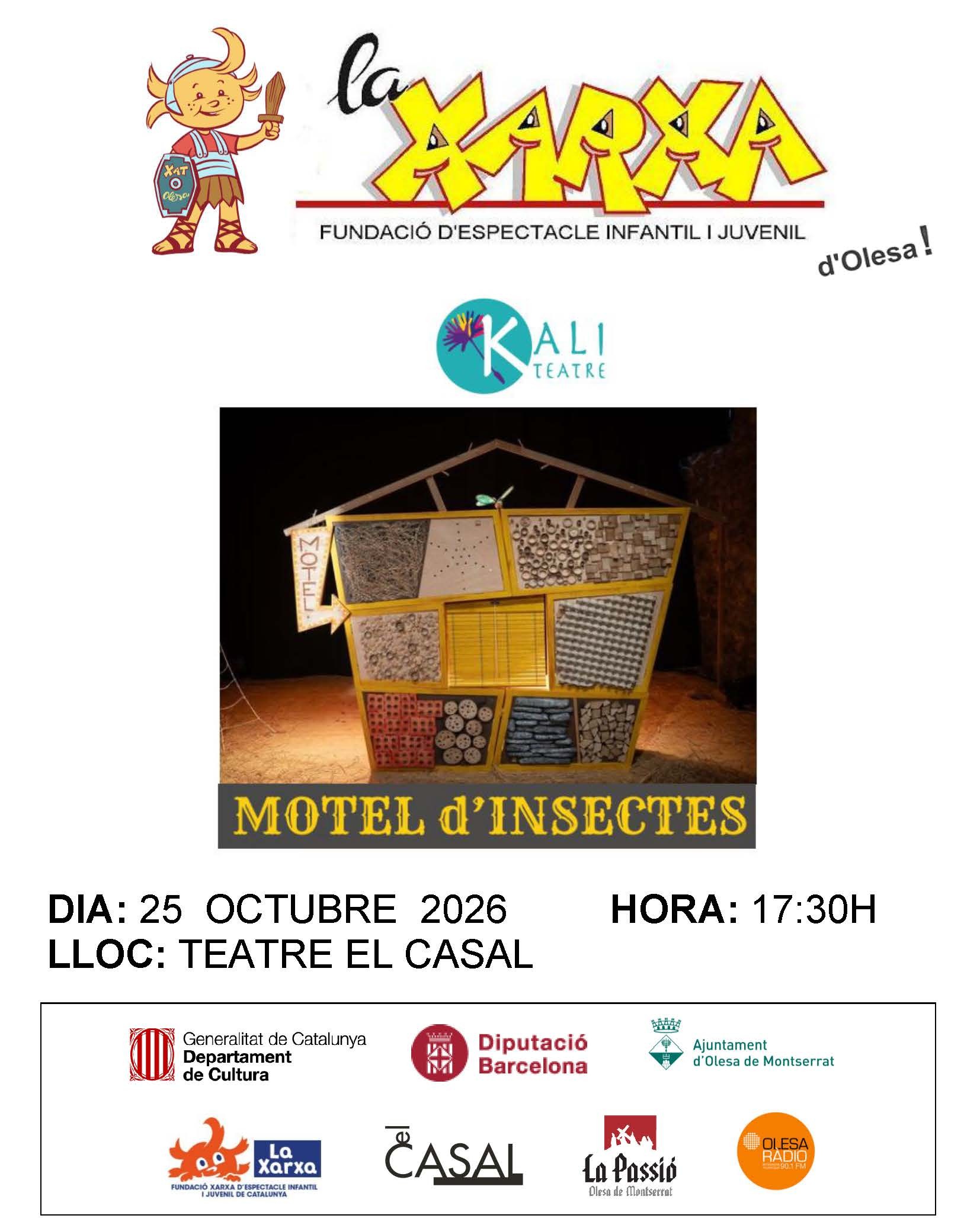 Cartell de l'espectacle infantil de la Xarxa, "Motel d'insectes"