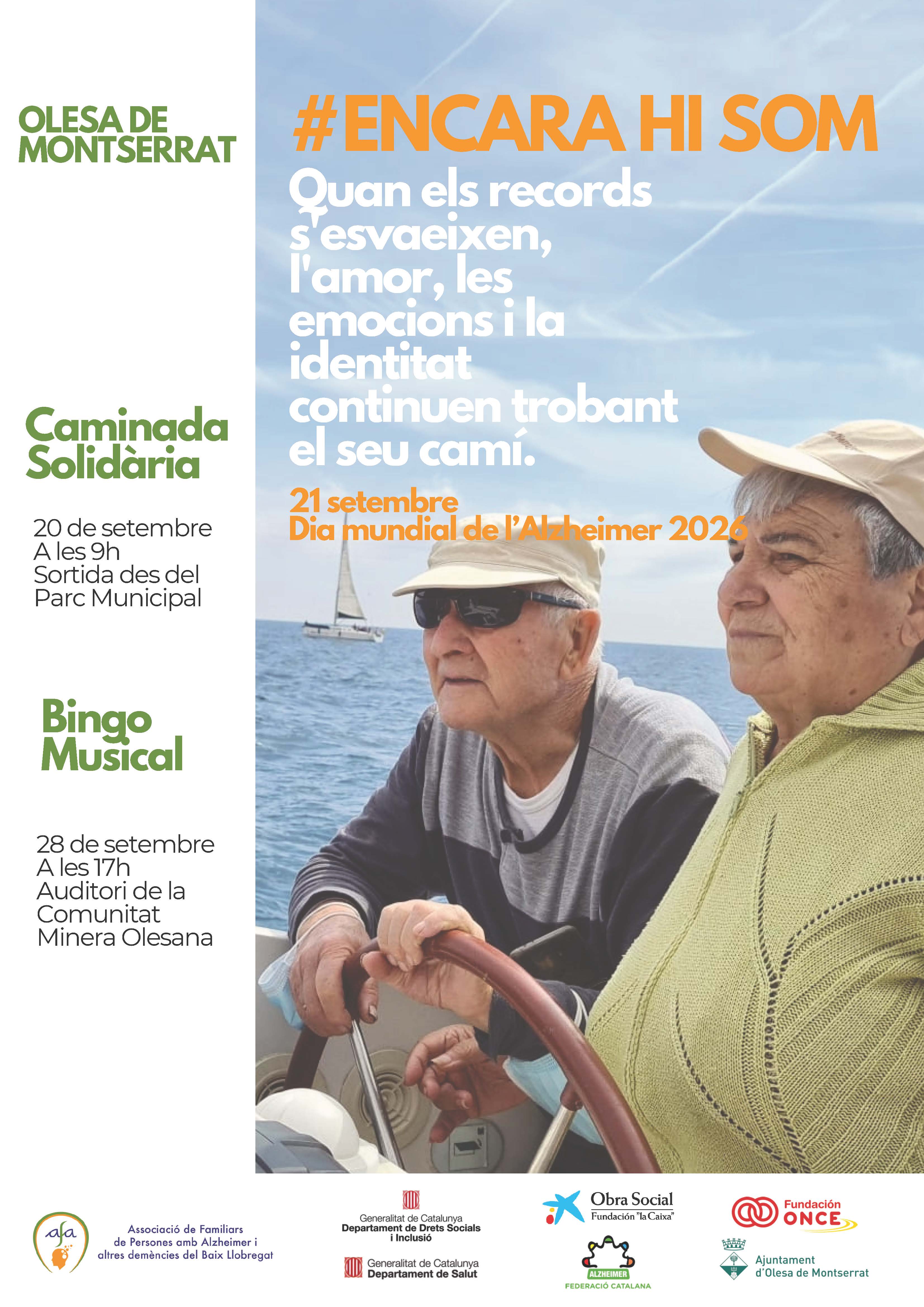 Cartell dels actes pel dia de l'Alzheimer 2026 a Olesa
