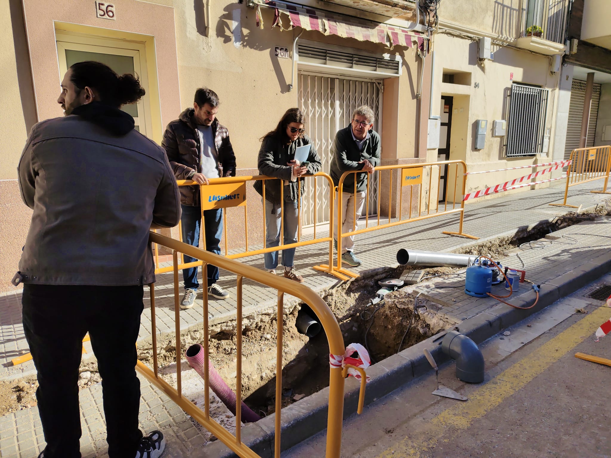 Obres de millora al carrer de les Angelines