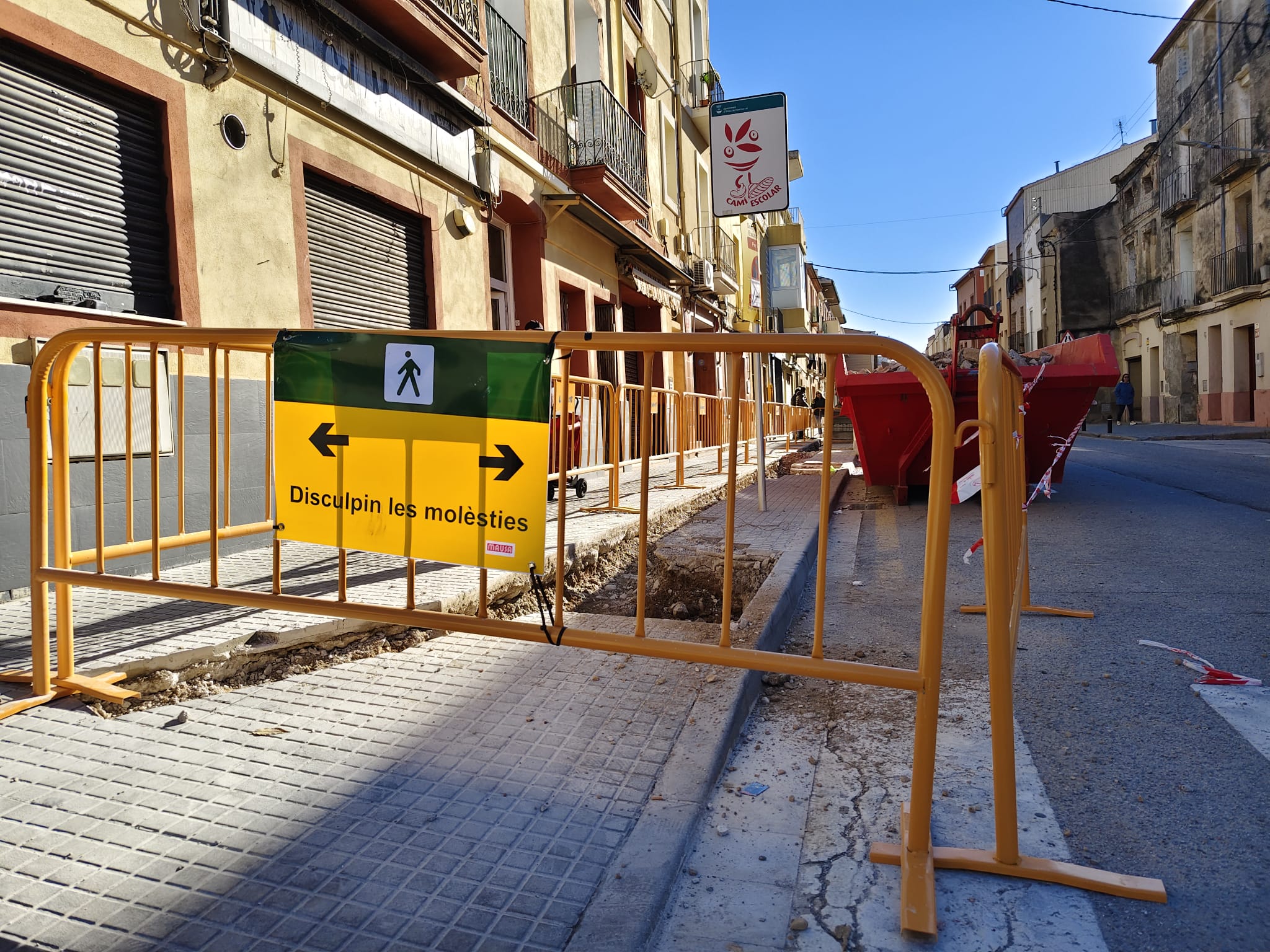 Obres de millora al carrer de les Angelines
