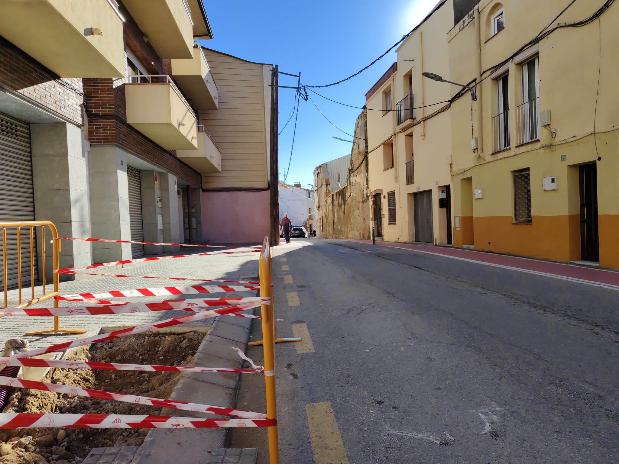 Obres de millora al carrer de les Angelines