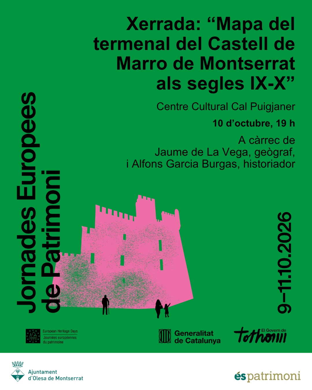 Cartell de la xerrada organitzada per les Jornades europees de Patrimoni 2026