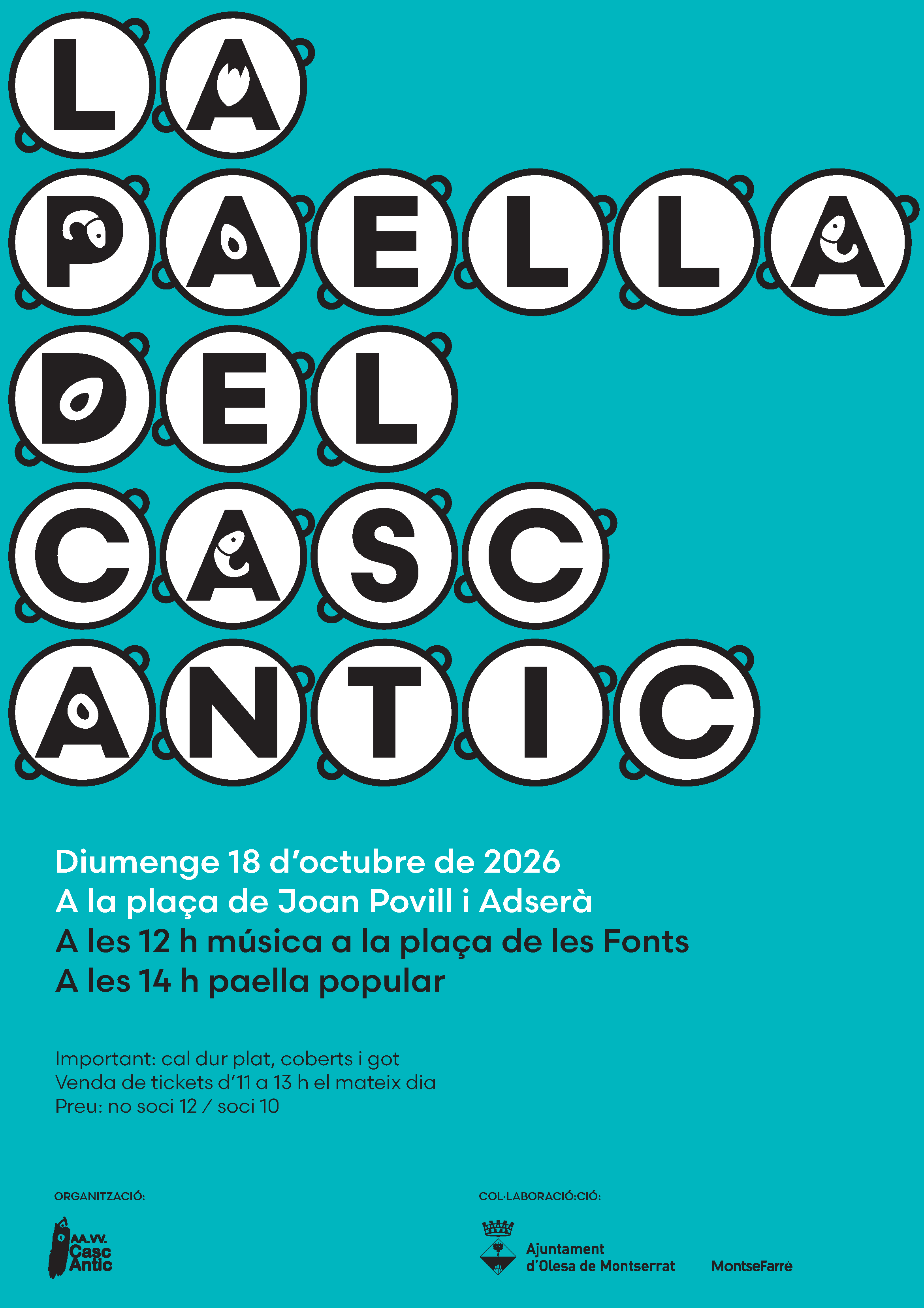 Cartell de la paella del Nucli Antic del 2026
