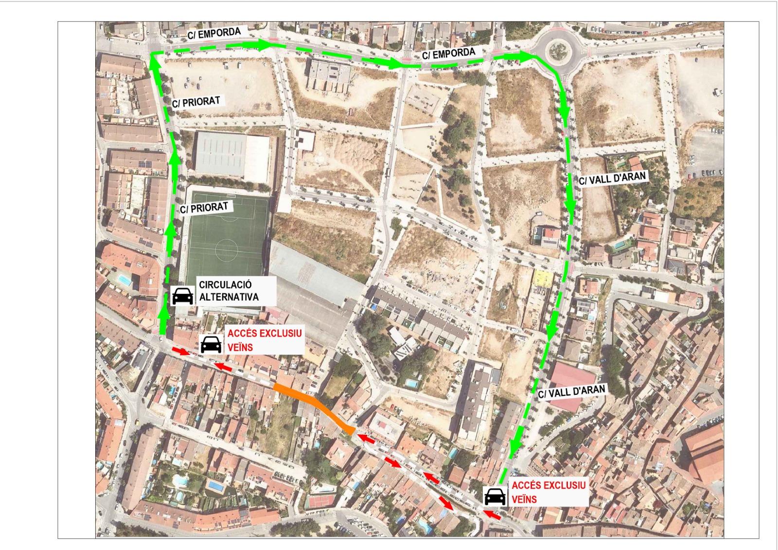 tall de carrer de les Angelines