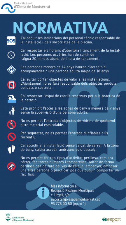 Infografia normativa piscina d'estiu