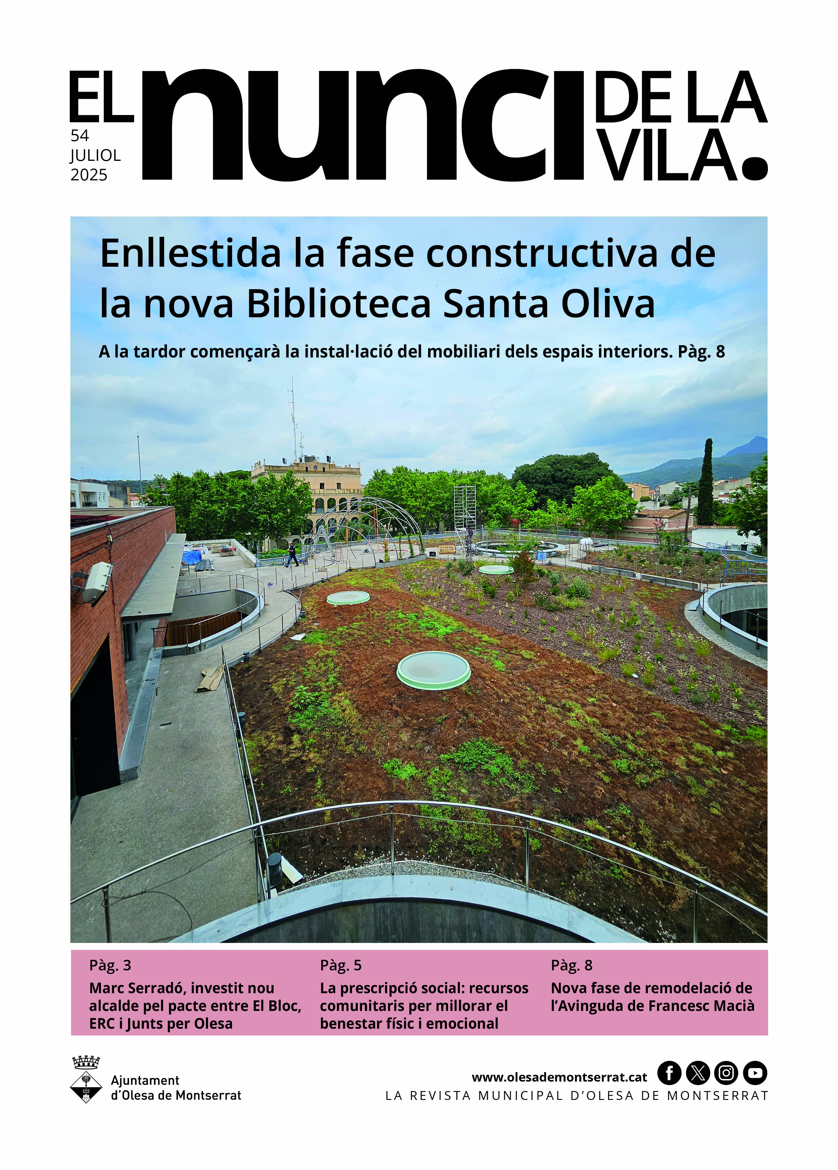 Portada El Nunci de la vila núm 54. Juliol 2025