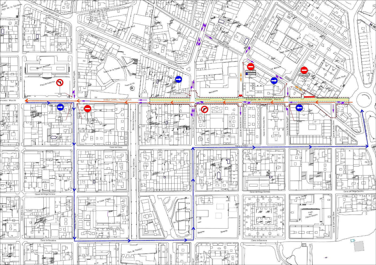 afectacions al trànsit durant les obres